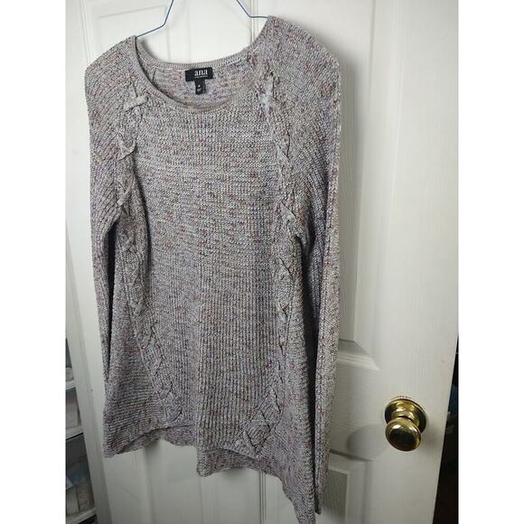 A.N.A. Woman M Sweater Multicolor Pullover Long Sleeve Casual - Picture 2 of 11